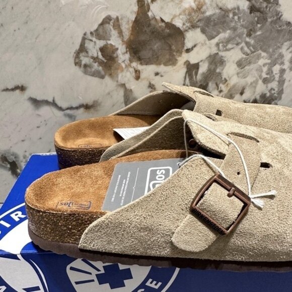 Birkenstock Boston Suede Leather - Taupe Women - Picture 6 of 6